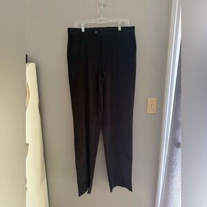 Lines Naturale Black Corduroy Dress Pants Men’s SZ 32 Button Closure Pockets
